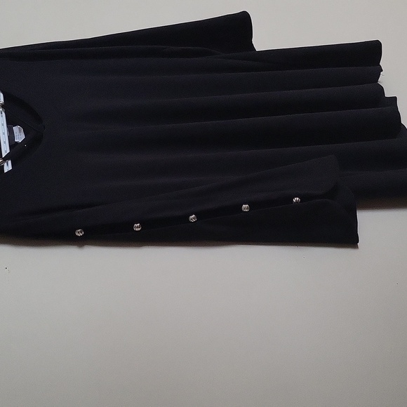 Black Long Sleeve Top with Button Accents - Picture 5 of 7